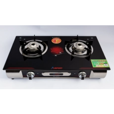 Bếp Gas Đôi Mặt Kính AirPort (Sen Inox) APB707