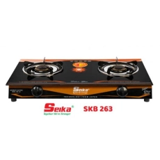 Bếp Gas Đôi Mặt Kính Seika (Sen Đồng – Điếu Gang) SKB263