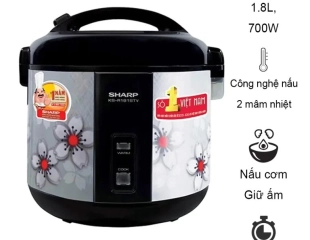 Nồi cơm điện Sharp 1.8 lít KS-NR181STV