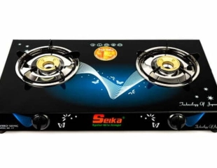 Bếp Gas Đôi Mặt Kính Seika (Sen Nhôm) SKB117