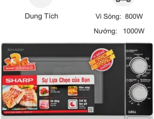 Lò vi sóng có nướng Sharp R-G222VN-S 20 lít
