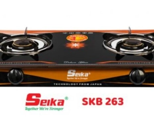 Bếp Gas Đôi Mặt Kính Seika (Sen Đồng – Điếu Gang) SKB263