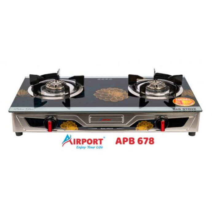 Bếp Gas Đôi Mặt Kính AirPort (Sen Inox) APB678
