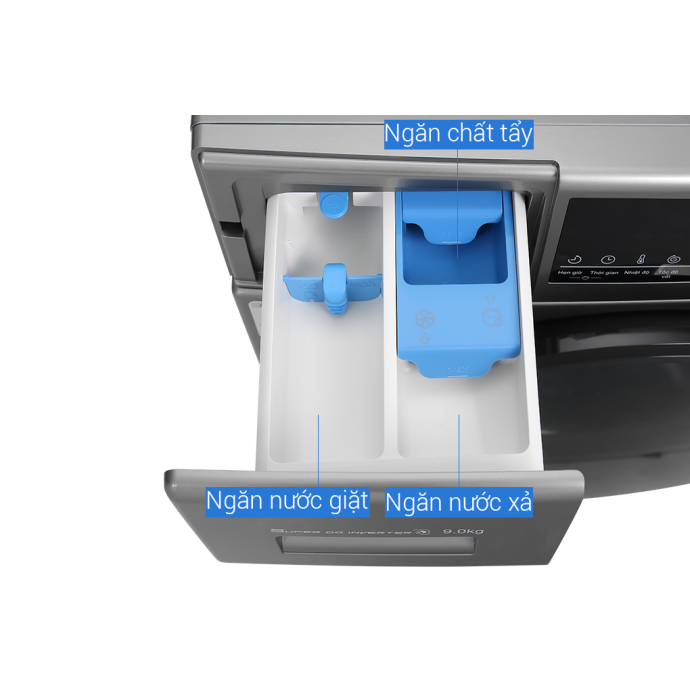 Máy giặt Aqua Inverter 9 kg AQD-D900F S lồng ngang
