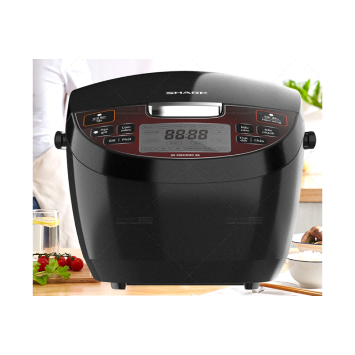 Nồi Cơm Điện Tử 1.8L Sharp KS-COM193EV-BK