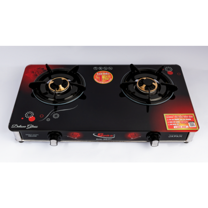 Bếp Gas Đôi Mặt Kính Seika (Sen Đồng) SKB-517