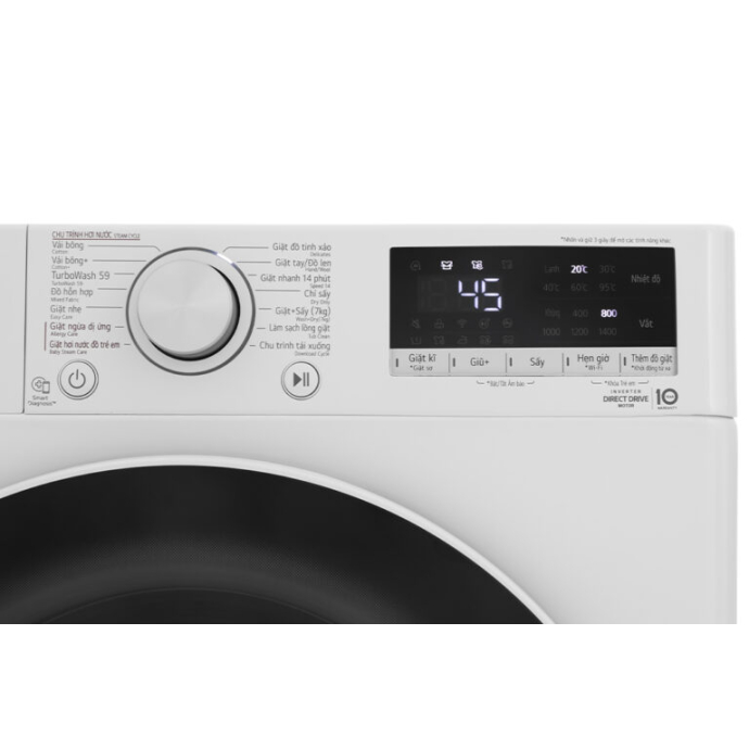 Máy giặt sấy LG AI DD Inverter giặt 11 kg – sấy 7 kg FV1411D4W