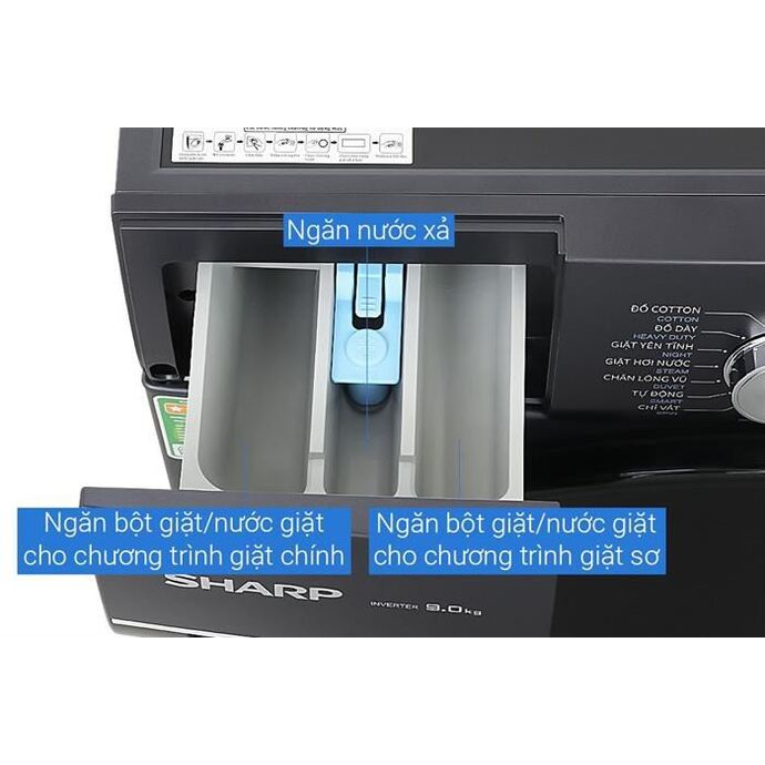 Máy giặt Sharp Inverter 9 kg ES-FM90CB-SB