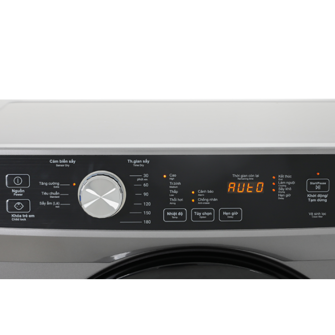 Máy sấy thông hơi Aqua 8 kg AQH-V800H SS