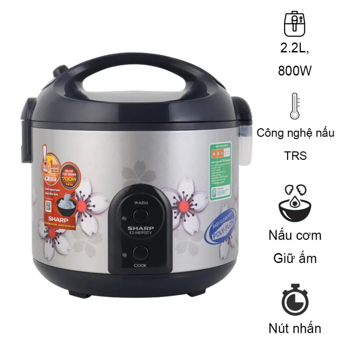 Nồi cơm điện Sharp 2.2 lít KS-R231STV