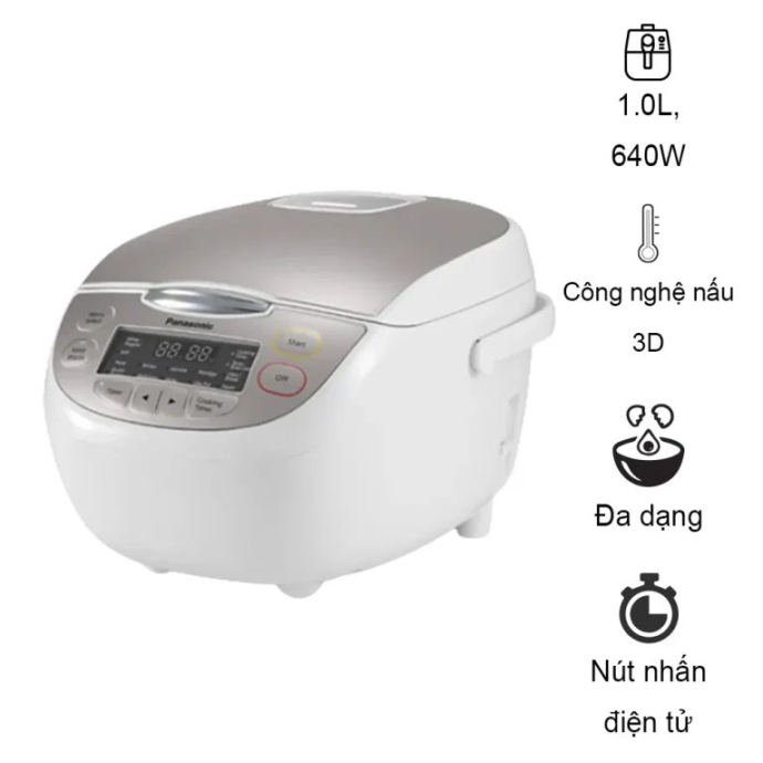 Nồi cơm điện tử Panasonic 1 lít SR-CP108NRAM