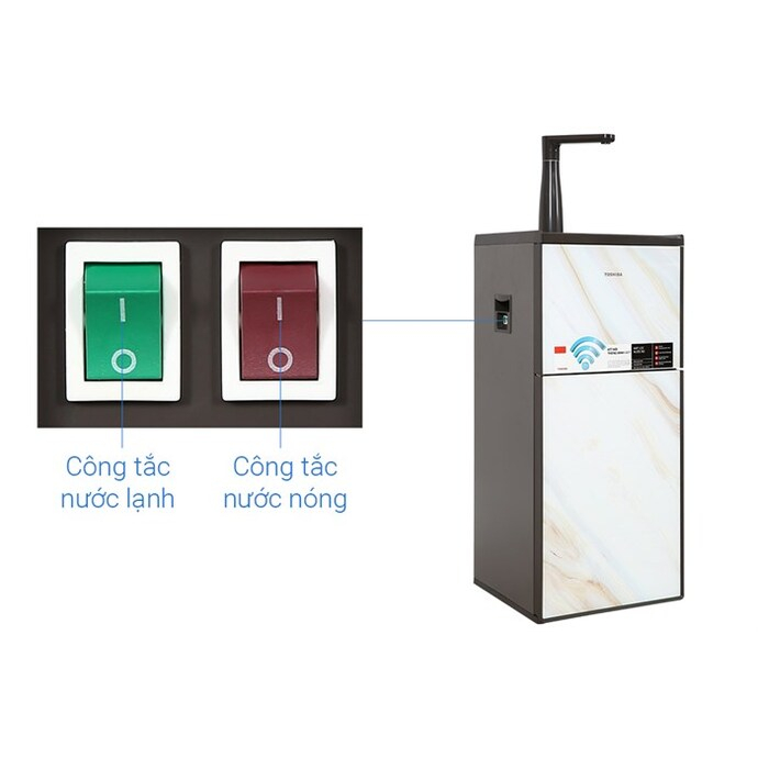Máy lọc nước RO nóng nguội lạnh Toshiba TWP-W1905SV(MB) 3 lõi