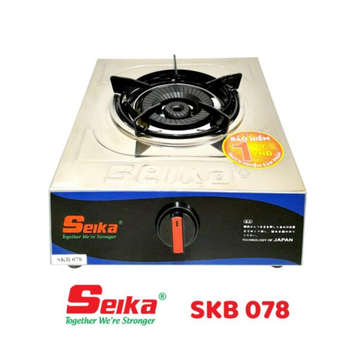 Bếp Gas Đơn Toàn Thân Inox Seika SKB 078