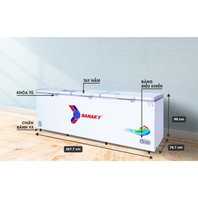 Tủ đông Sanaky 900 lít VH-1199HY