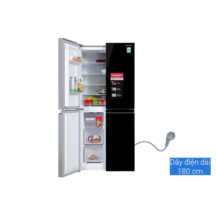 Tủ lạnh Sharp Inverter 362 lít Multi Door SJ-FX420VG-BK