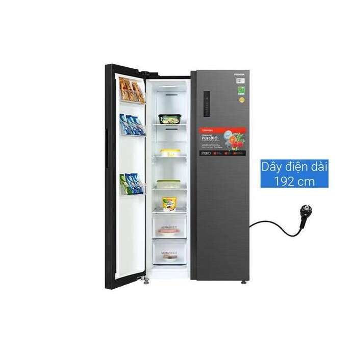 Tủ lạnh Toshiba Inverter 555 lít Side By Side GR-RS696WI-PMV(60)-AG