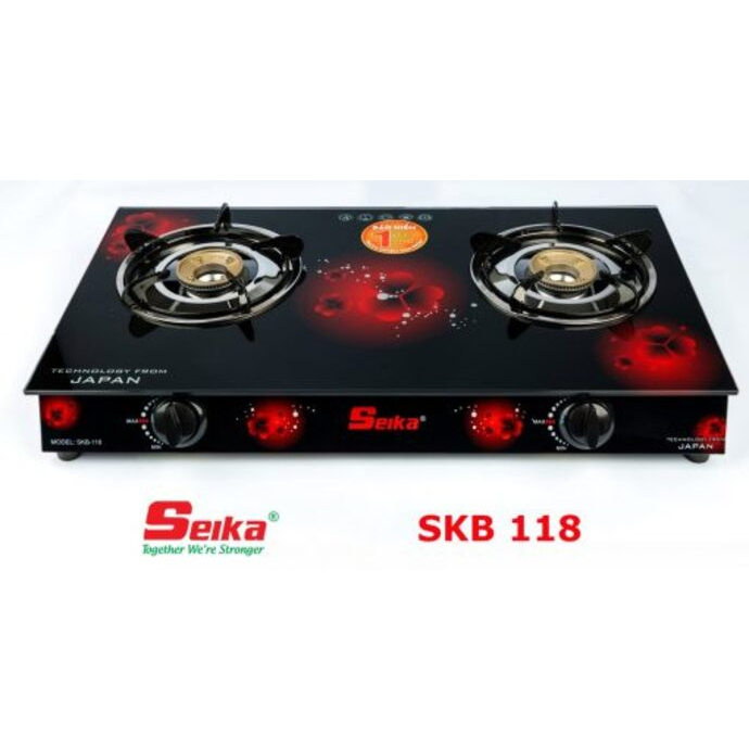 Bếp gas đôi mặt kính Seika – SKB118